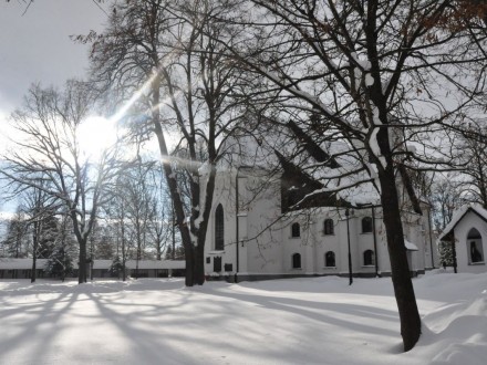 Sanktuarium w Ludźmierzu w śniegu - styczeń 2018